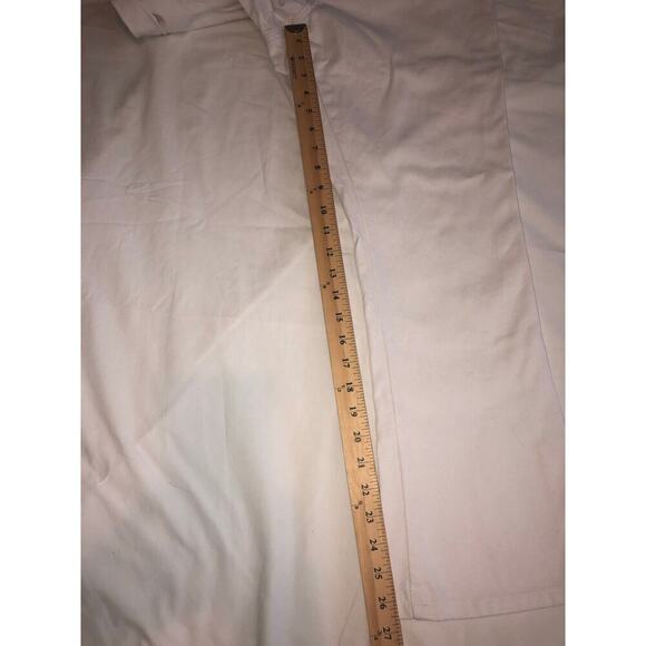 Lauren Jeans Co Size 10 White Painted Pink Flower Floral Bootcut Ralph Flawed - Picture 7 of 8